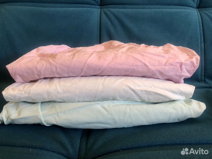 Простыни на резинке IKEA 60х120 3шт