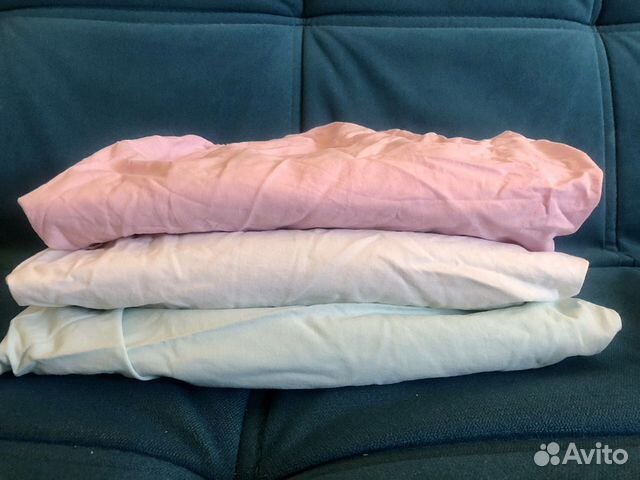 Простыни на резинке IKEA 60х120 3шт