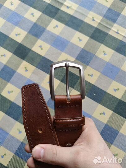 Ремень кожаный ручной работы