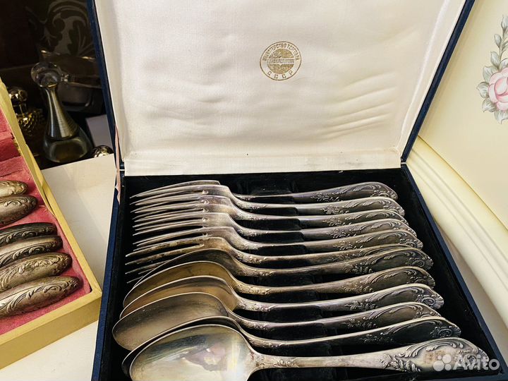 Столовые приборы мельхиор ссср,новые