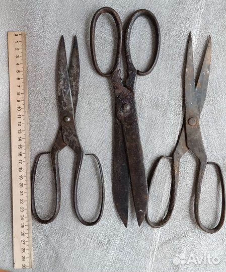 Ножницы кованые, крупные, дизайн интерьер-лофт