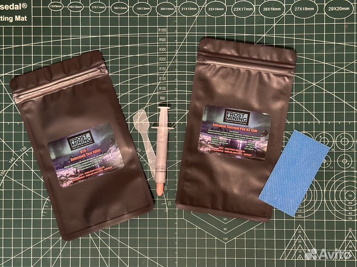 Термопрокладка и термопаста Frost Mining