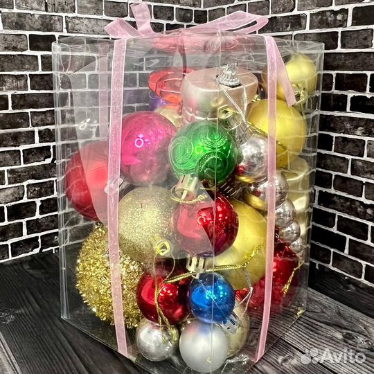 Декор новогодний. Елочные шары мягкие игрушки