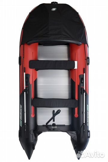 Надувная лодка gladiator C400AL черный/красный