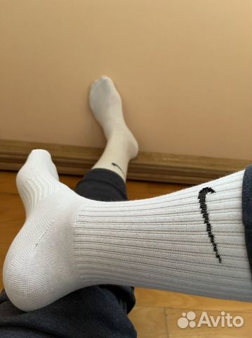 Носки Nike белые высокие