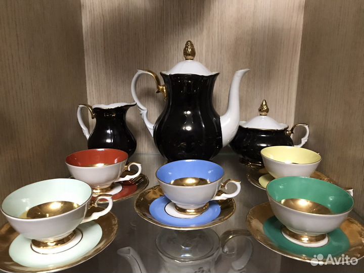 Редкий Кофейный сервиз мокка гдр