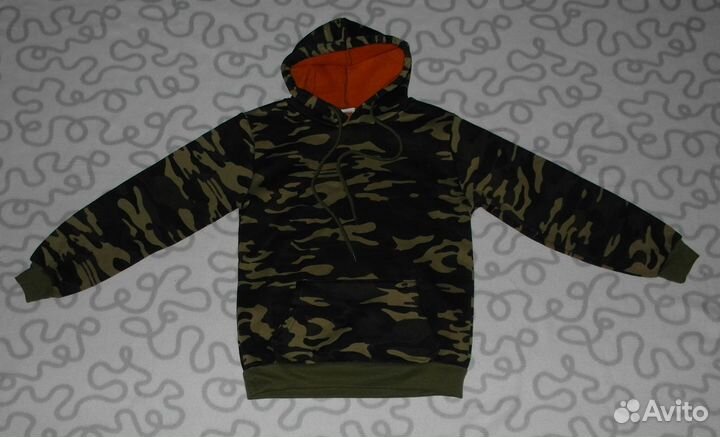 Толстовка с капюшоном на флисе, 134-140 см