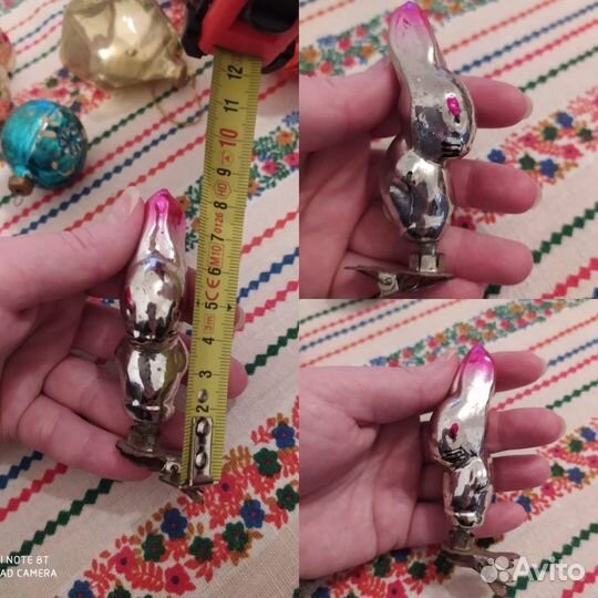 Елочные игрушки-персонажи сказок,стекло, винтаж