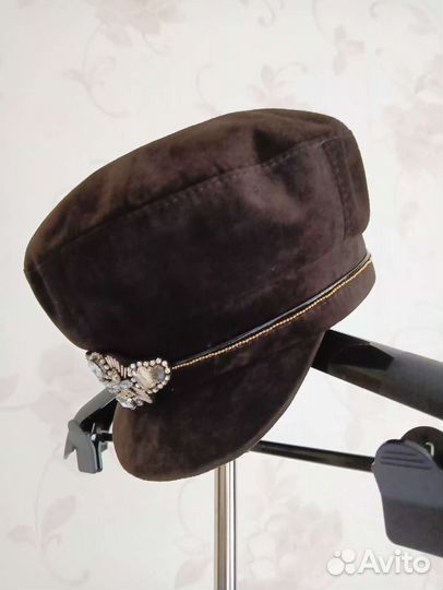 Кепка женская замшевая на подкладе