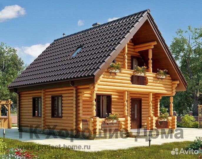 Срубы из оцилиндрованного бревна