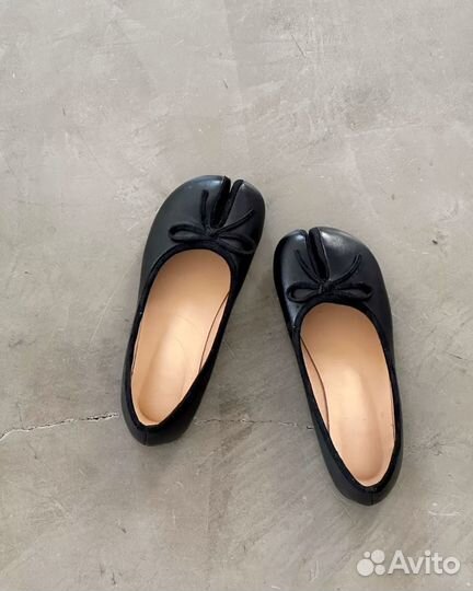 Балетки таби с бантиком