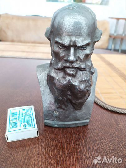 Бюст Лев Толстой Силумин СССР