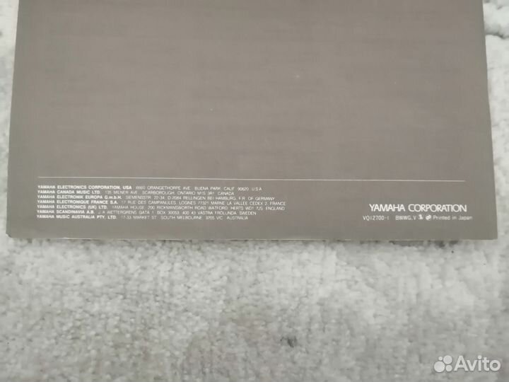 Yamaha cx1/cx2, Yamaha mx1/mx2, руководство