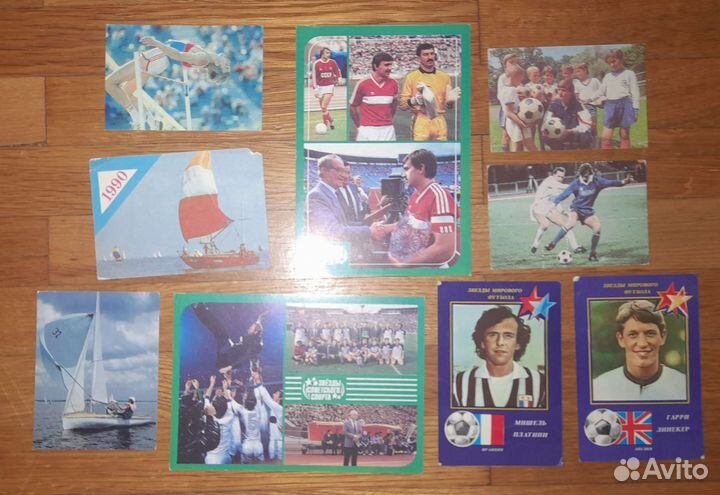 Открытки СССР, календарики (спорт)