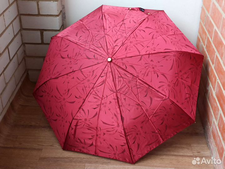 Зонт женский Три слона полный автомат бордовый