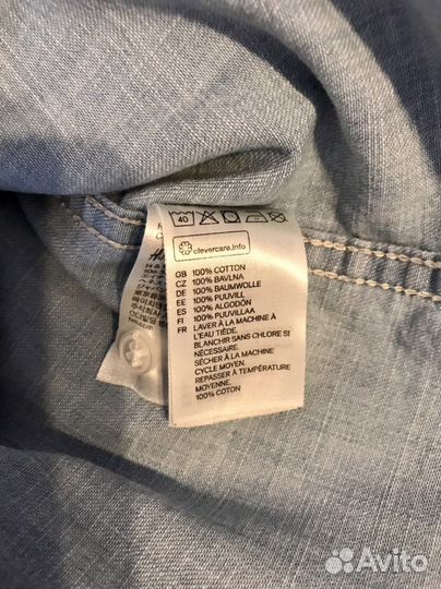 Рубашка джинсовая H&M мужская