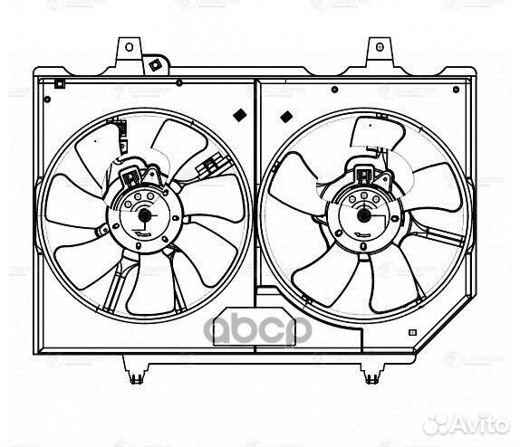 Вентилятор радиатора nissan X-trail 01- LFK 140