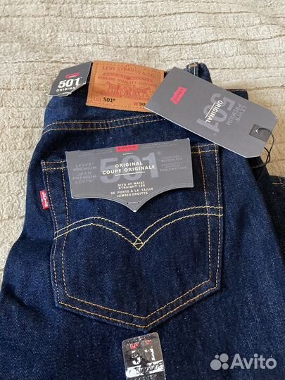 Новые Джинсы levis 501 30x32 оригинал