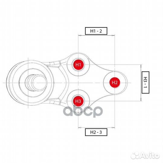 Старый номер cbmz-20) Шаровая опора верх. CB0