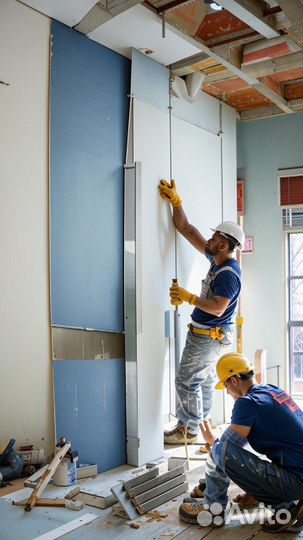 Монтаж гипсокартона