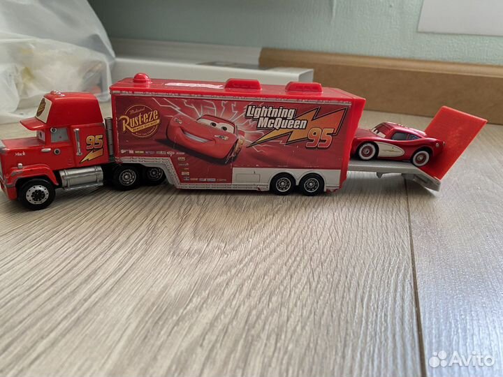 Машинки тачки mattel Маккуин и Мак раритет