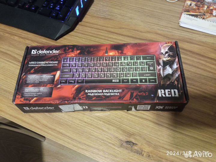 Игровая клавиатура red, новая, 60%