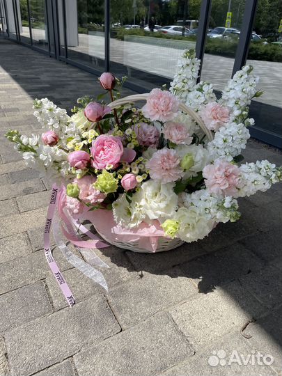 Корзина цветов. Бесплатная доставка цветы