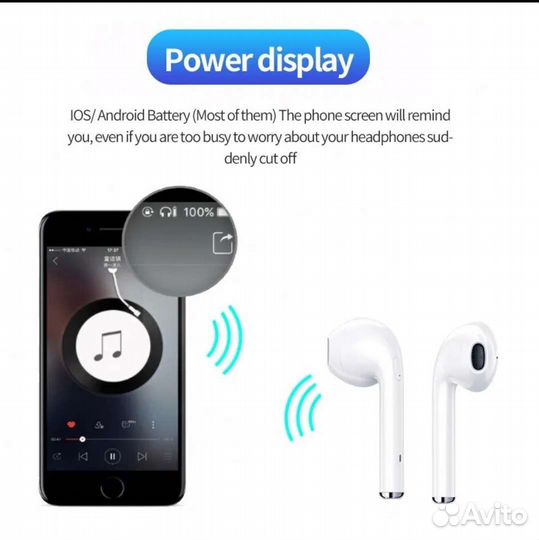 Наушники i7mini Bluetooth TWS (запечатаны)