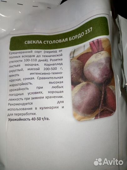 Семена свеклы бордо237