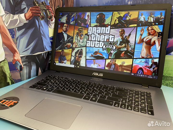 Большой Мощный Ноутбук Asus 4 ядра/8gb/1TB/17.3