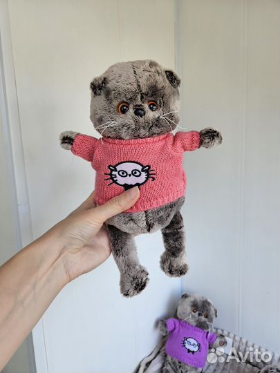 Кот басик в кофточке 30см