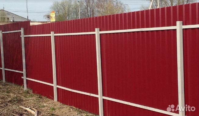 Заборы из профнастила под ключ с установкой