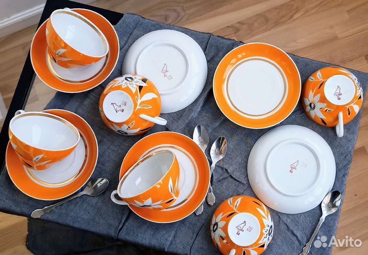 Чайные пары, фарфор Дулёво сервиз 