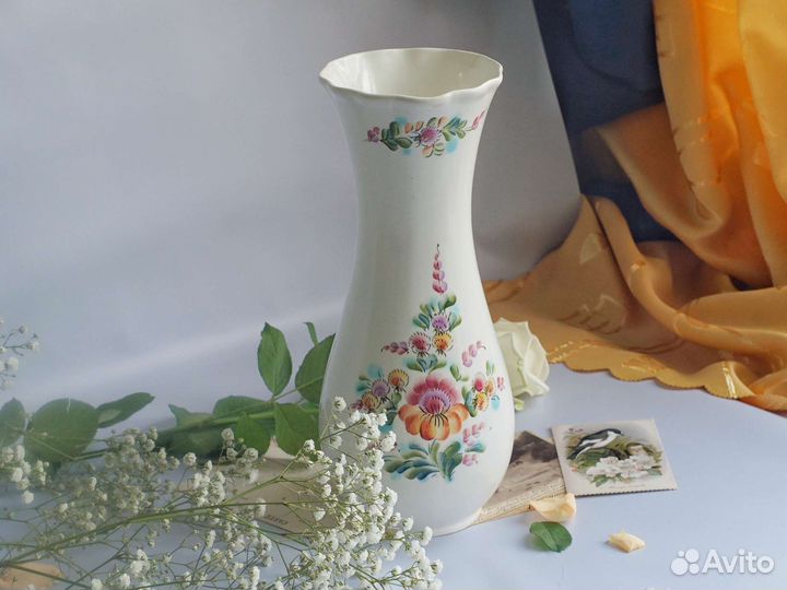 Ваза керамика для цветов ручная роспись