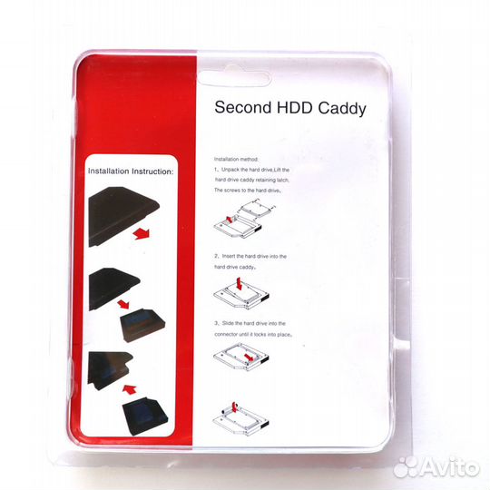 Салазки оптибей HDD/SSD для ноутбука 9,5 и 12.7 мм