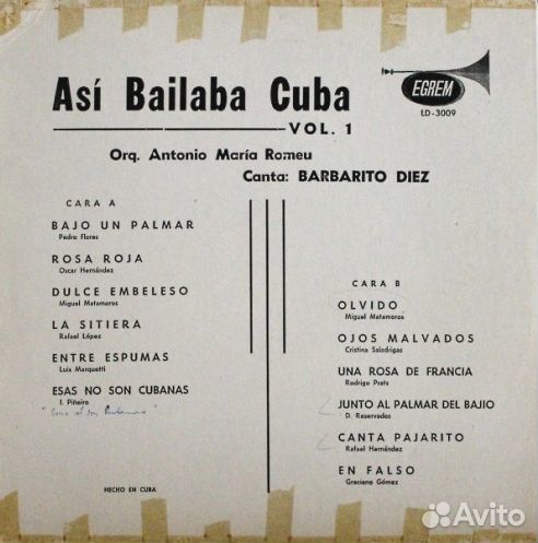 Грампластинка Orquesta De Danzones De Antonio Mari