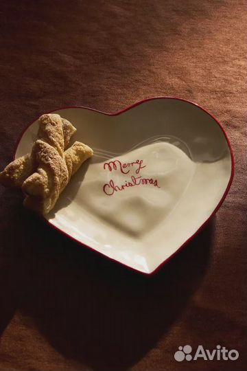 Рождественская тарелка zara home «Cердце»
