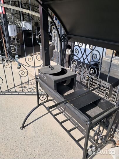 Мангальная зона с крышей