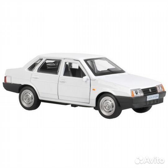 Машина LADA 21099 Спутник 12 см белая металл инерция Технопарк 21099-12-WH