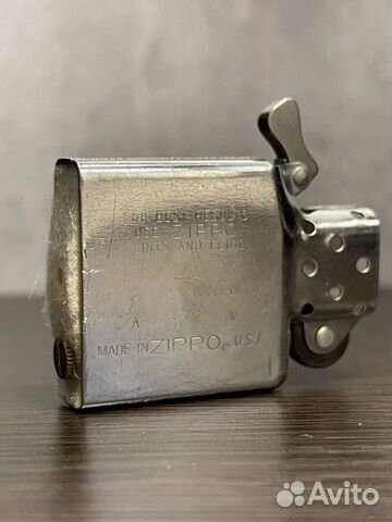 Zippo #200 Brushed Chrome A V январь 1989г