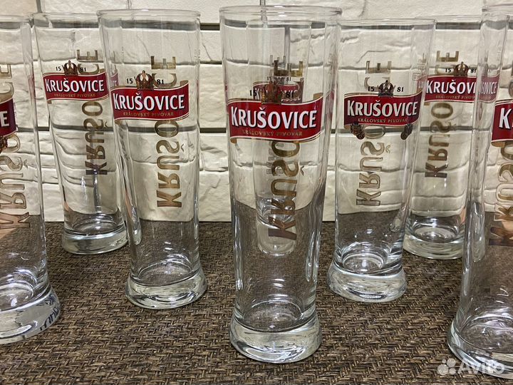 Пивные бокалы Krusovice,Крушовице 300ml