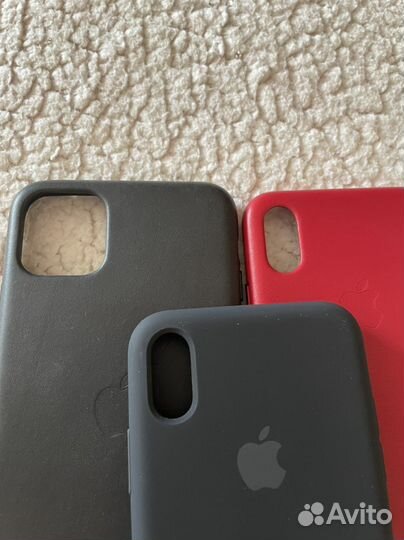 Apple Leather Silicone Case