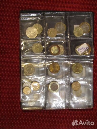 Кляссер для монет 17х10 см, 48 ячеек 5х5 см каждая