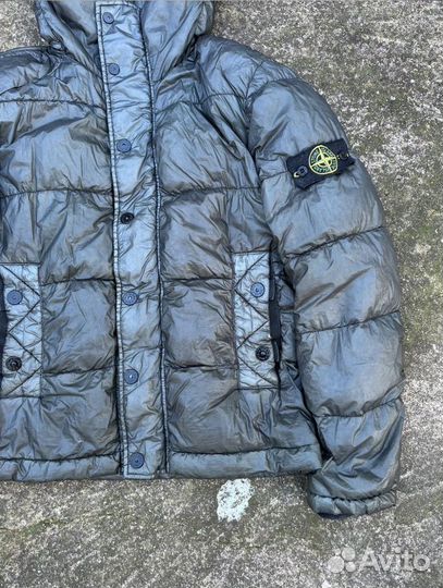 Stone island jacket garment dyed