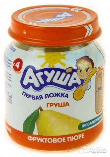 Фруктовое пюре агуша