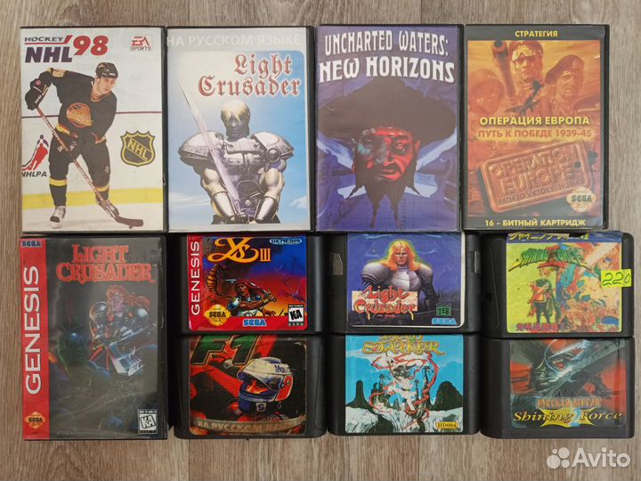 Картриджи Sega с батарейками (12 шт.)