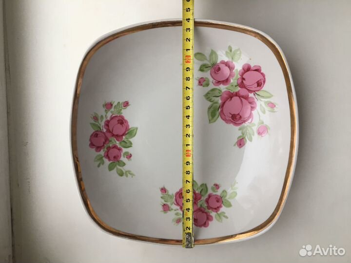 Посуда фарфор, соусник, тарелка, СССР, винтаж