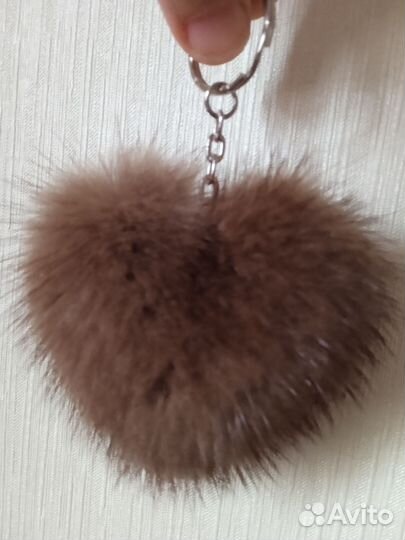 Брелок сердечко розовое