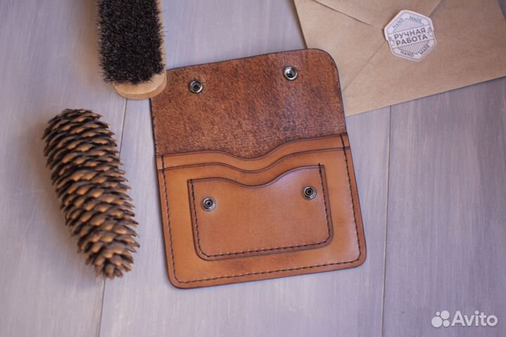 Обложка чехол для автодокументов из кожи