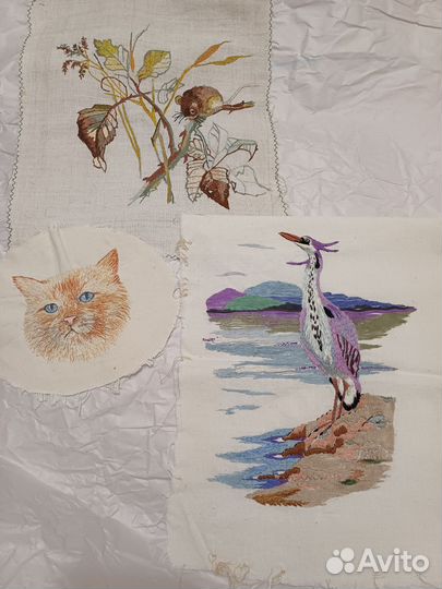 Работы вышитые гладью